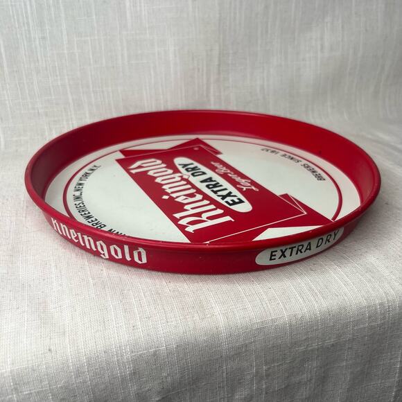 Vintage Liebman Rheingold Extra Dry Litho Tin Metal Beer Tray Advertising - Picture 3 of 10